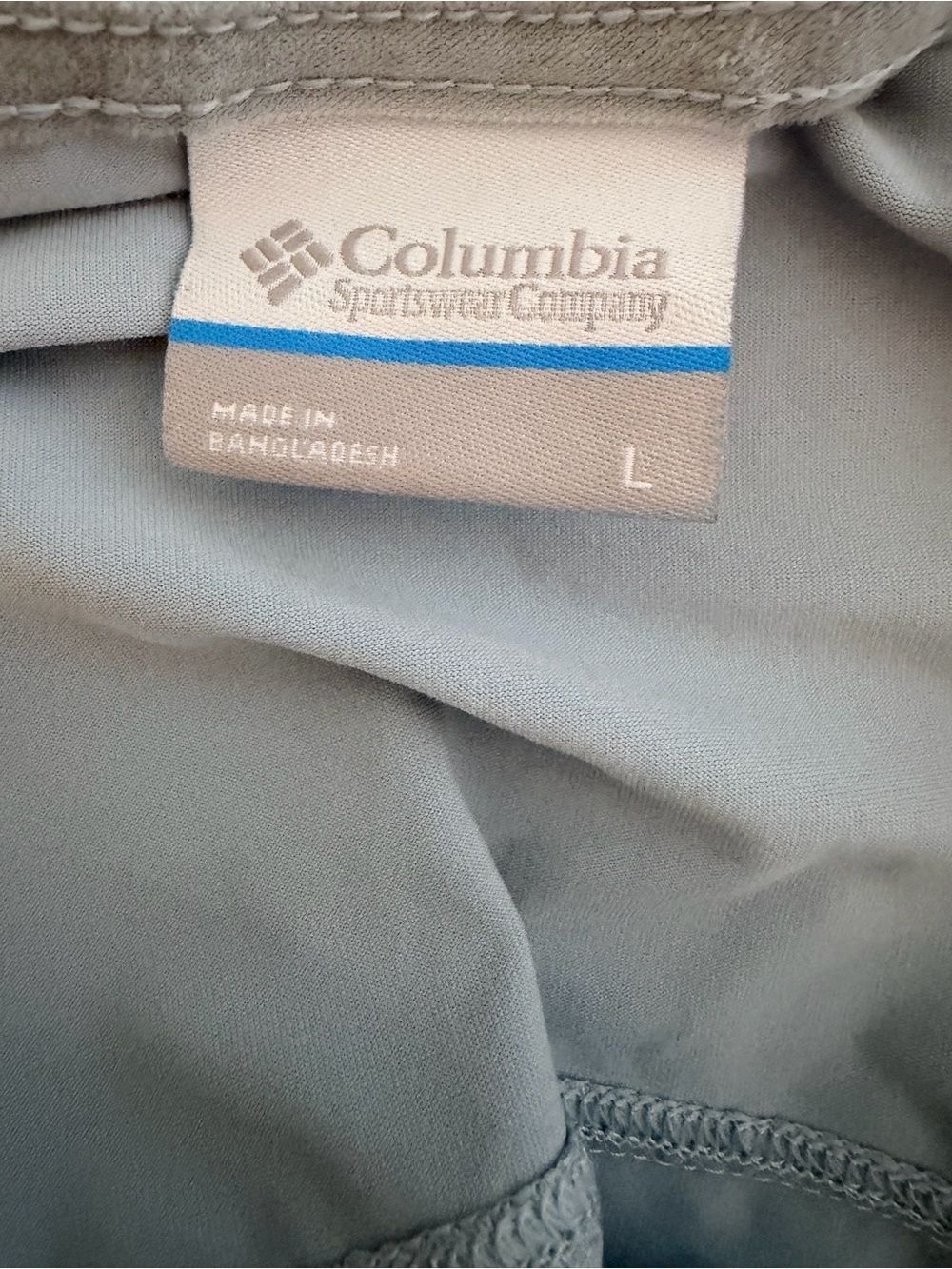 Columbia Short Sleeve Cold Bay 2 Dress Large Light Steel Blue Fishing Outdoor - Picture 8 of 8